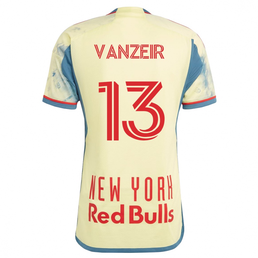 Herren Fußball Dante Vanzeir #13 Gelb Heimtrikot Trikot 2023/24 T-Shirt Luxemburg
