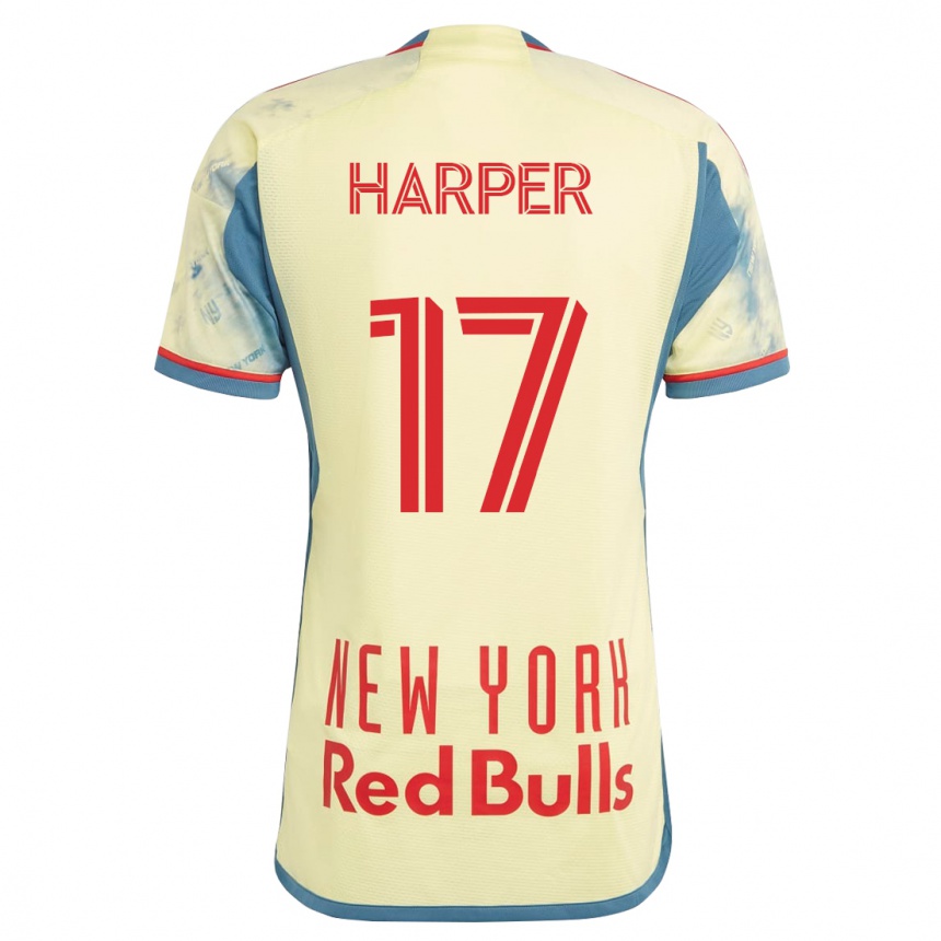 Herren Fußball Cameron Harper #17 Gelb Heimtrikot Trikot 2023/24 T-Shirt Luxemburg