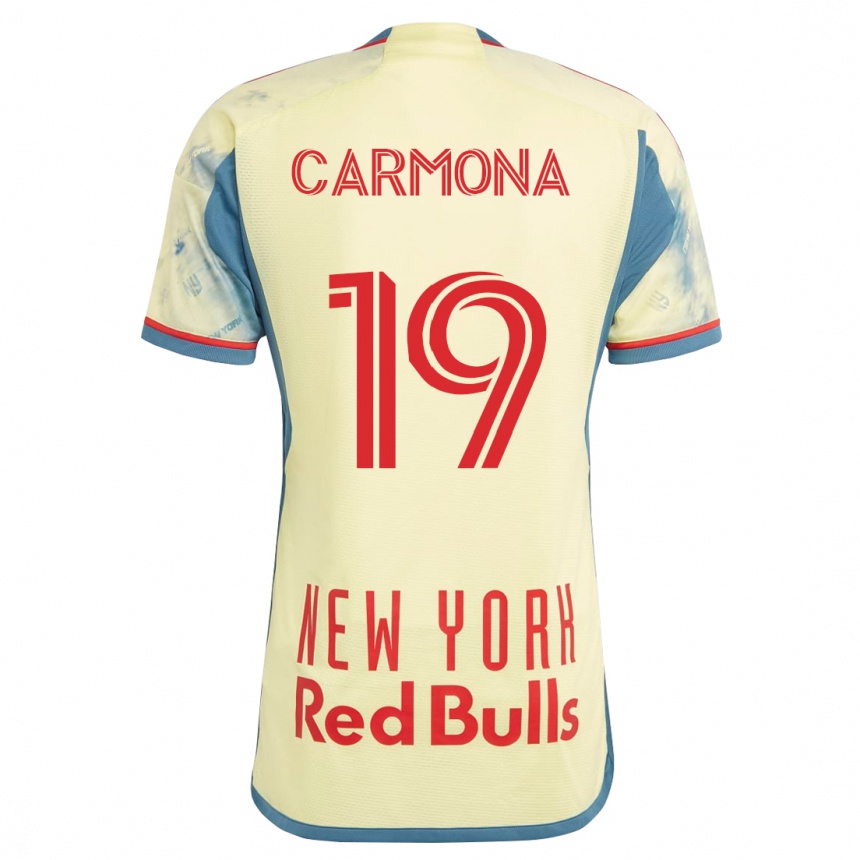 Herren Fußball Wikelman Carmona #19 Gelb Heimtrikot Trikot 2023/24 T-Shirt Luxemburg