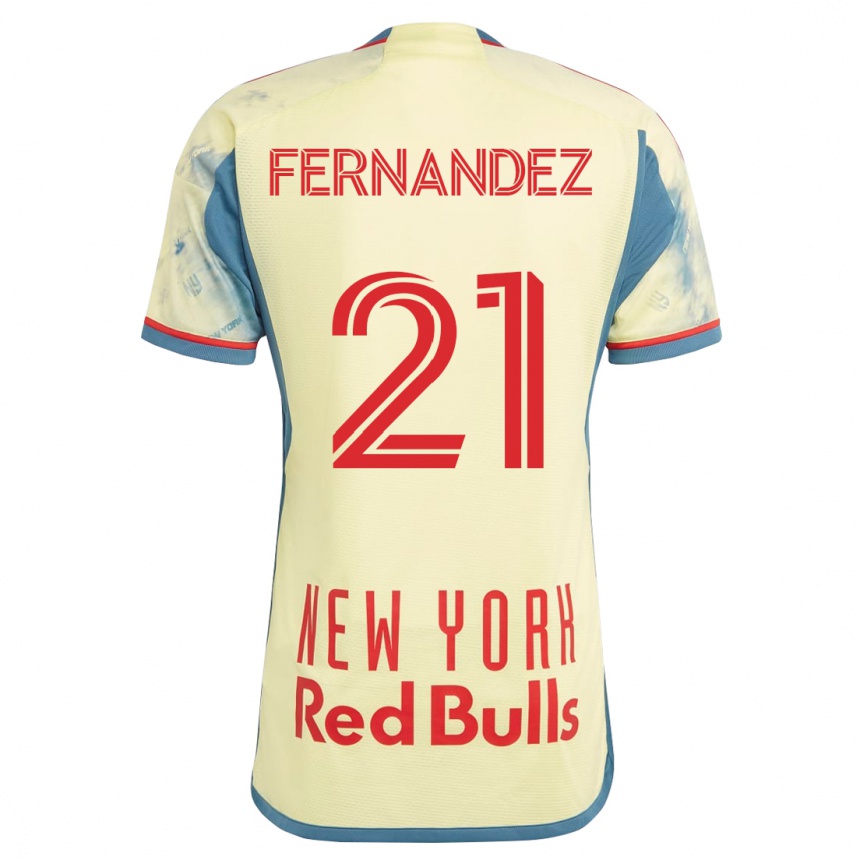 Herren Fußball Omir Fernandez #21 Gelb Heimtrikot Trikot 2023/24 T-Shirt Luxemburg
