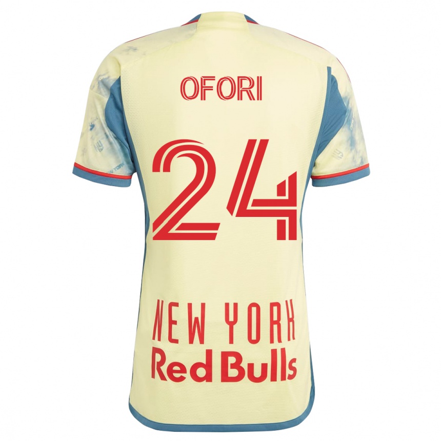 Herren Fußball Curtis Ofori #24 Gelb Heimtrikot Trikot 2023/24 T-Shirt Luxemburg