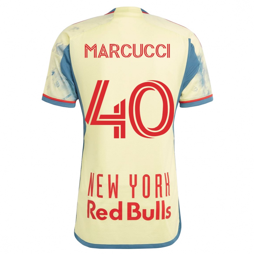Herren Fußball Aj Marcucci #40 Gelb Heimtrikot Trikot 2023/24 T-Shirt Luxemburg