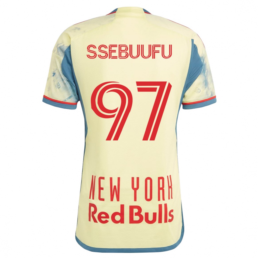 Herren Fußball Frank Ssebuufu #97 Gelb Heimtrikot Trikot 2023/24 T-Shirt Luxemburg