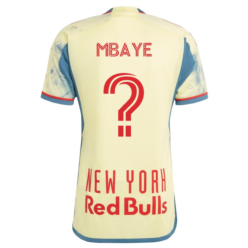 Herren Fußball Astin Mbaye #0 Gelb Heimtrikot Trikot 2023/24 T-Shirt Luxemburg