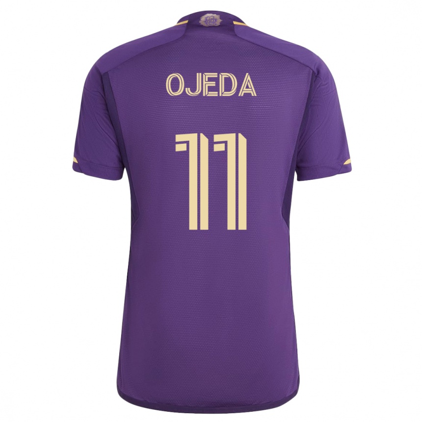 Herren Fußball Martín Ojeda #11 Violett Heimtrikot Trikot 2023/24 T-Shirt Luxemburg