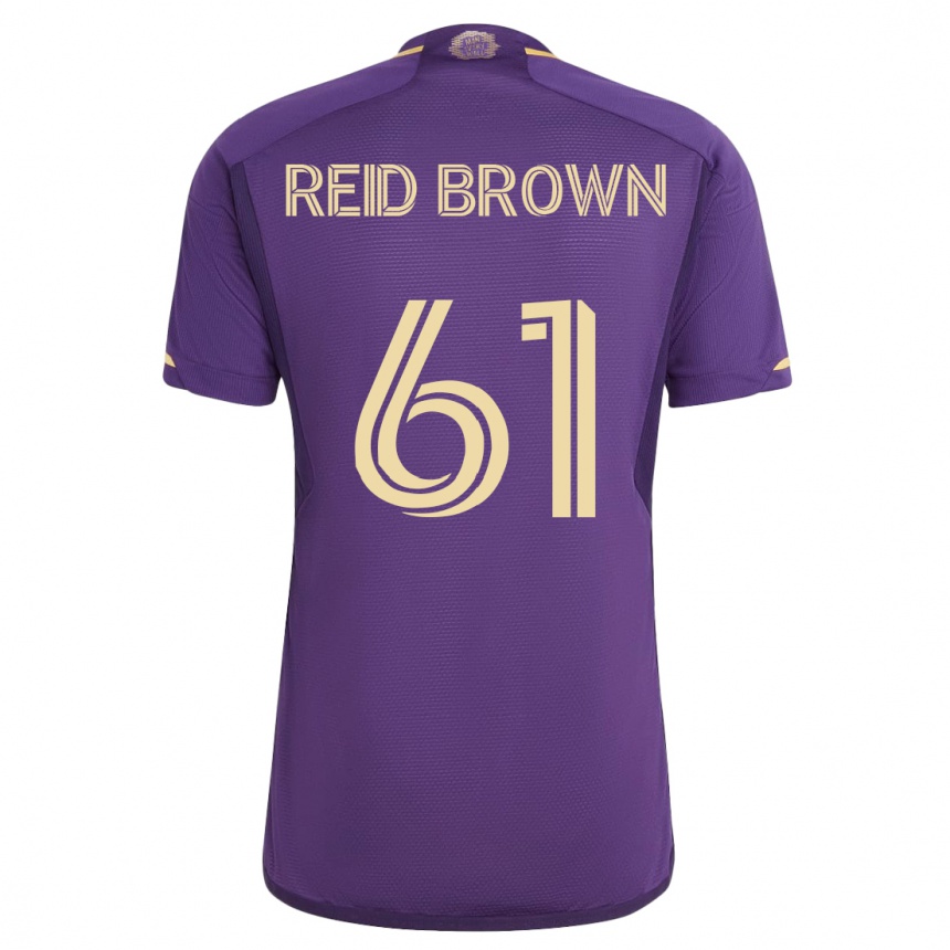 Herren Fußball Tahir Reid-Brown #61 Violett Heimtrikot Trikot 2023/24 T-Shirt Luxemburg