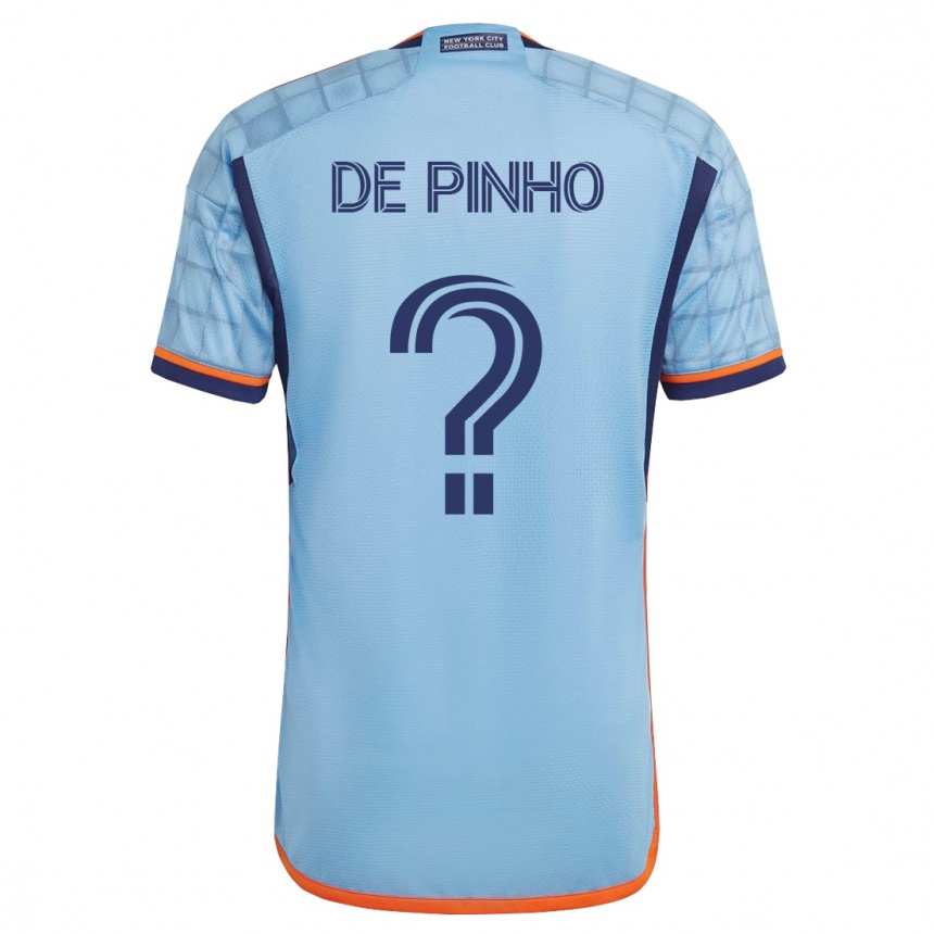 Herren Fußball Lucas De Pinho #0 Blau Heimtrikot Trikot 2023/24 T-Shirt Luxemburg
