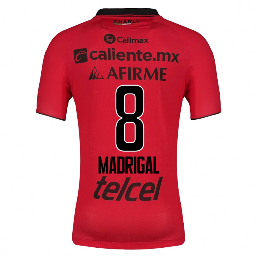 Herren Fußball Fernando Madrigal #8 Rot Heimtrikot Trikot 2023/24 T-Shirt Luxemburg