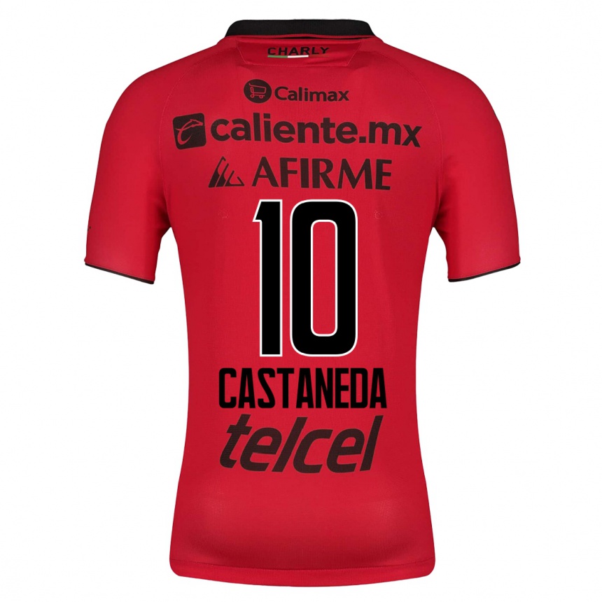 Herren Fußball Kevin Castañeda #10 Rot Heimtrikot Trikot 2023/24 T-Shirt Luxemburg