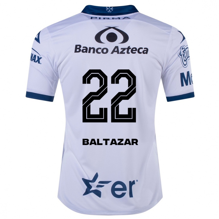 Herren Fußball Carlos Baltazar #22 Weiß Heimtrikot Trikot 2023/24 T-Shirt Luxemburg