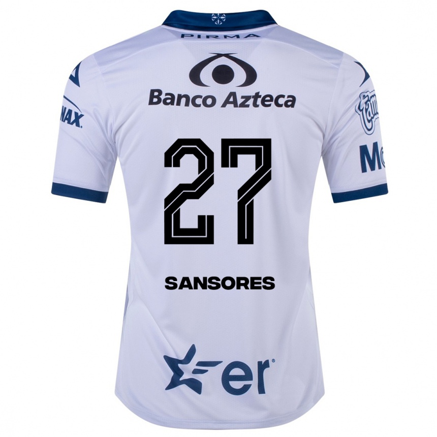 Herren Fußball Miguel Sansores #27 Weiß Heimtrikot Trikot 2023/24 T-Shirt Luxemburg
