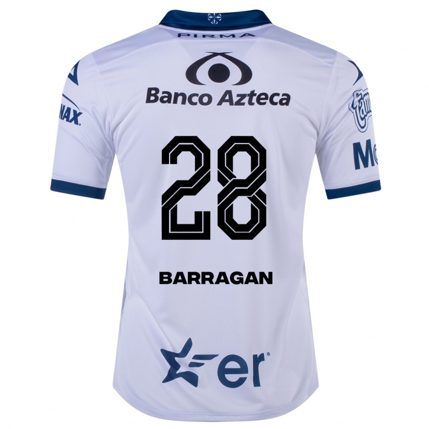 Herren Fußball Martín Barragán #28 Weiß Heimtrikot Trikot 2023/24 T-Shirt Luxemburg