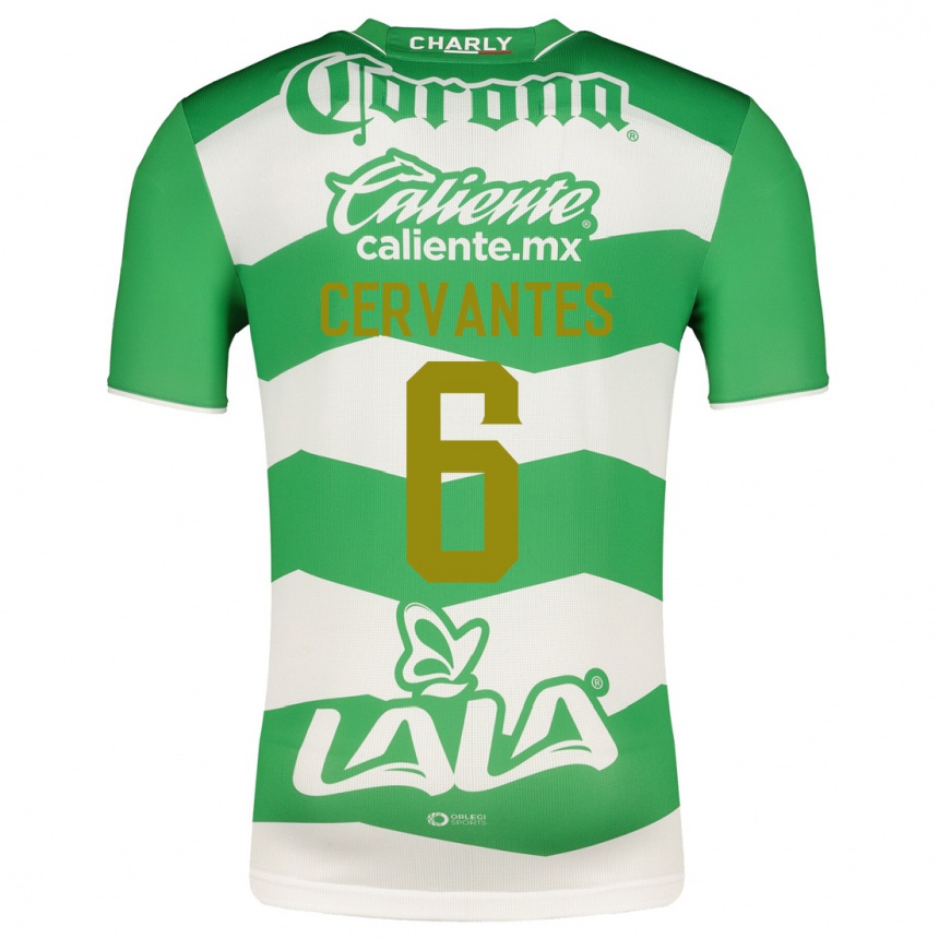 Herren Fußball Alan Cervantes #6 Grün Heimtrikot Trikot 2023/24 T-Shirt Luxemburg