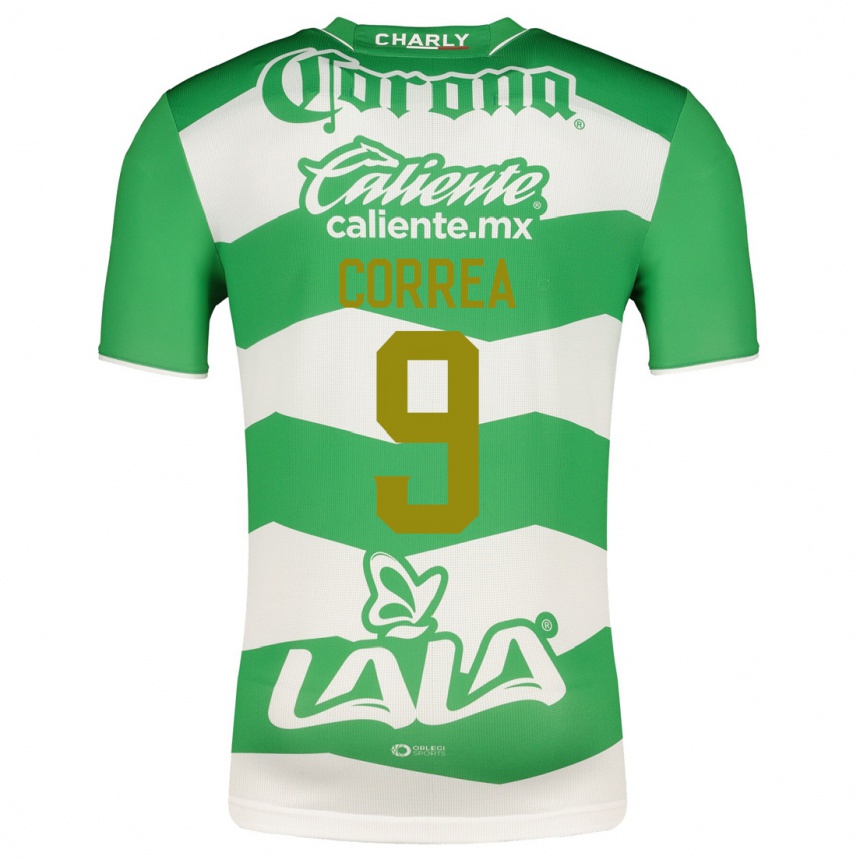 Herren Fußball Javier Correa #9 Grün Heimtrikot Trikot 2023/24 T-Shirt Luxemburg