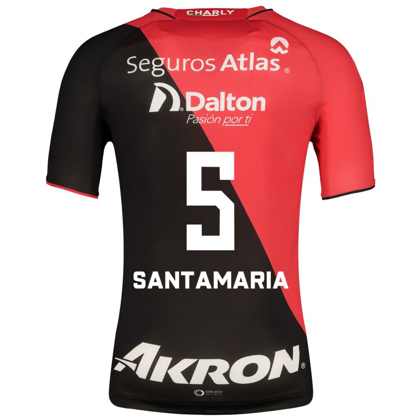Herren Fußball Anderson Santamaría #5 Schwarz Heimtrikot Trikot 2023/24 T-Shirt Luxemburg