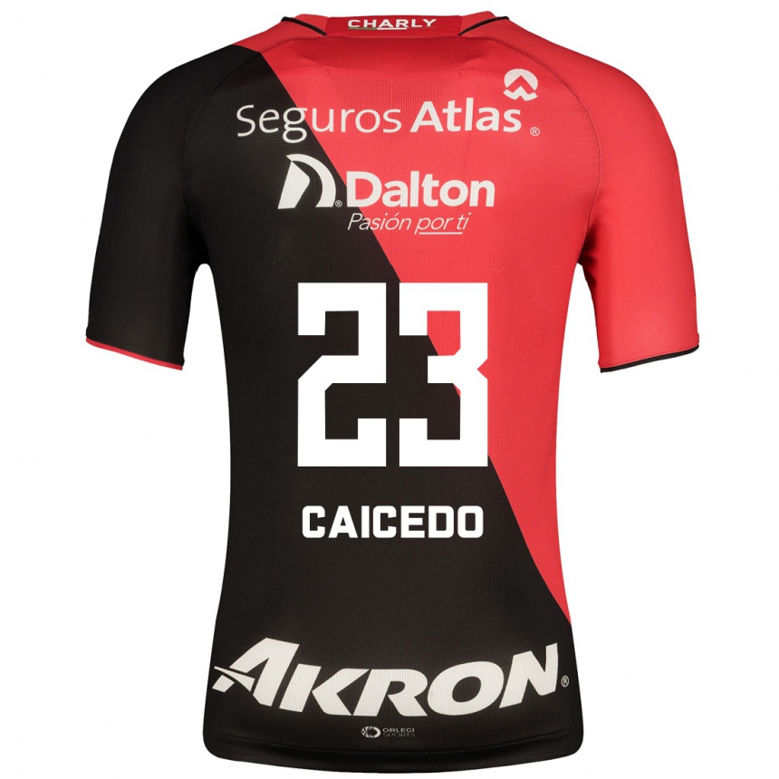 Herren Fußball Jordy Caicedo #23 Schwarz Heimtrikot Trikot 2023/24 T-Shirt Luxemburg
