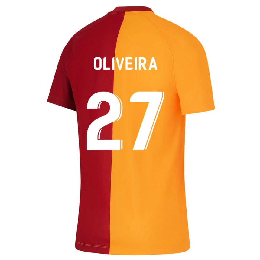 Herren Fußball Sérgio Oliveira #27 Orangefarben Heimtrikot Trikot 2023/24 T-Shirt Luxemburg