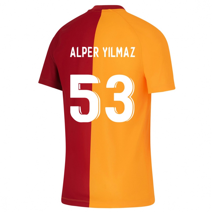 Herren Fußball Barış Alper Yılmaz #53 Orangefarben Heimtrikot Trikot 2023/24 T-Shirt Luxemburg