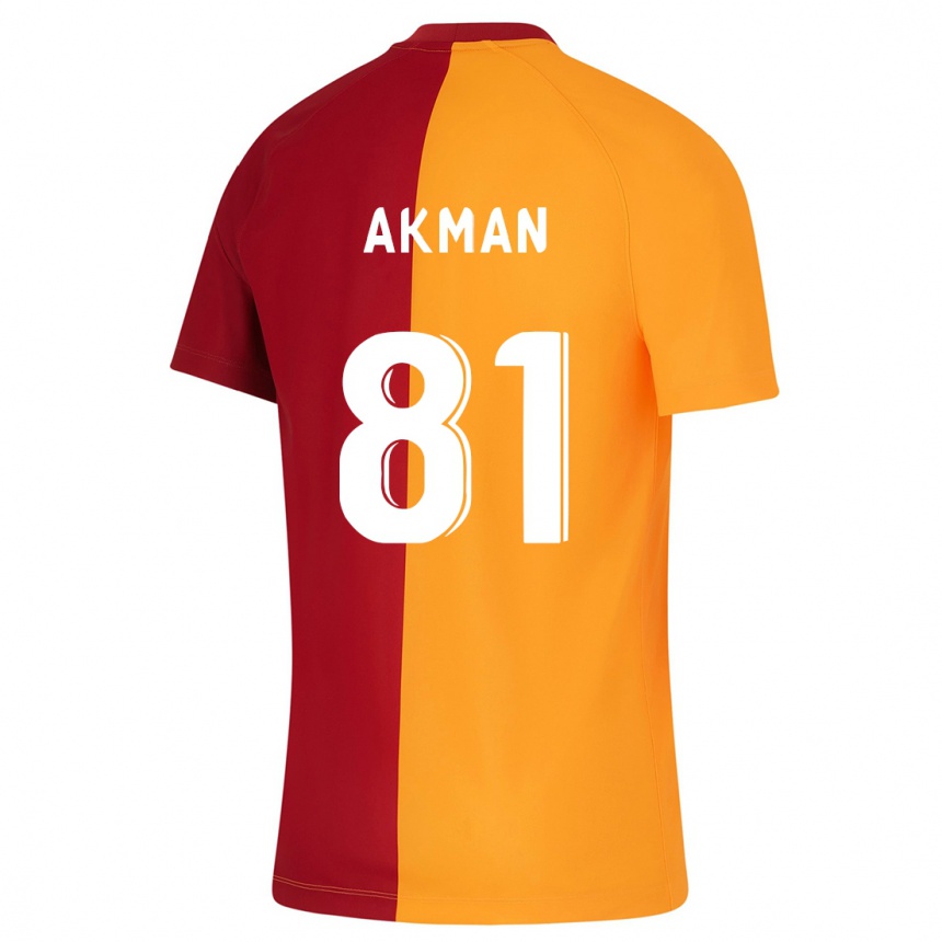 Herren Fußball Hamza Akman #81 Orangefarben Heimtrikot Trikot 2023/24 T-Shirt Luxemburg