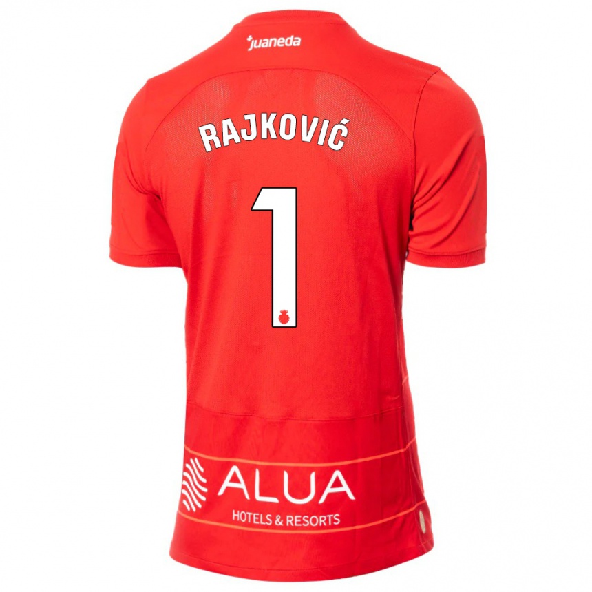 Herren Fußball Predrag Rajkovic #1 Rot Heimtrikot Trikot 2023/24 T-Shirt Luxemburg
