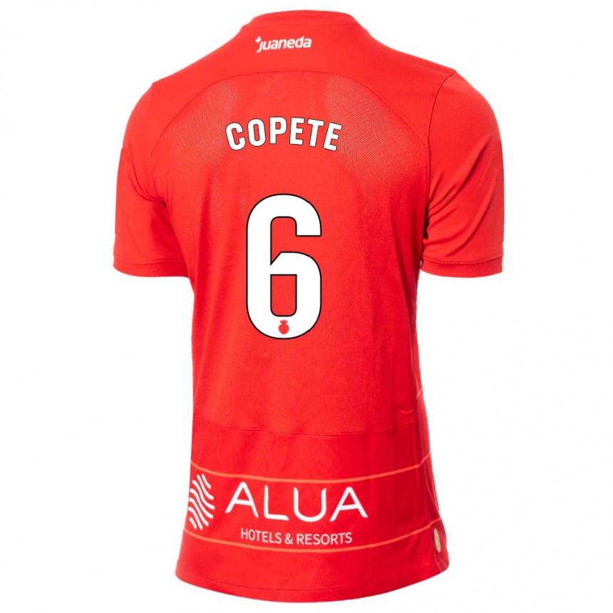 Herren Fußball José Copete #6 Rot Heimtrikot Trikot 2023/24 T-Shirt Luxemburg