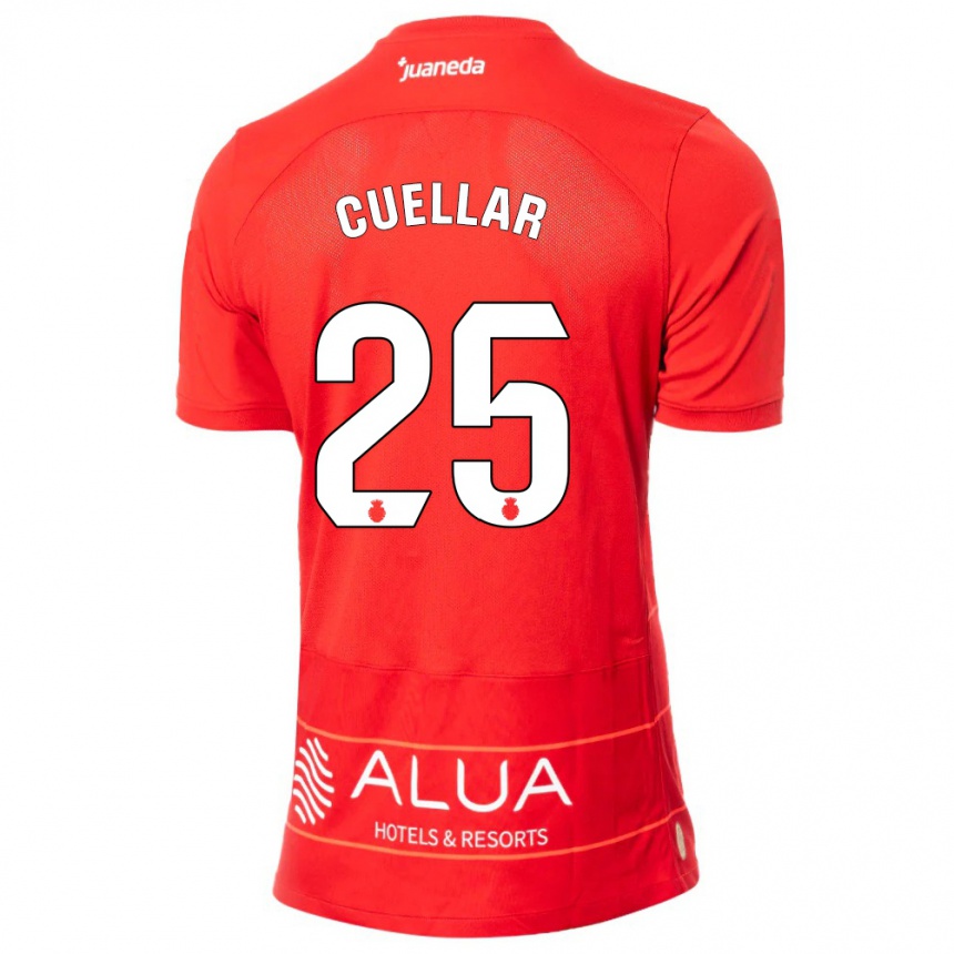 Herren Fußball Iván Cuéllar #25 Rot Heimtrikot Trikot 2023/24 T-Shirt Luxemburg