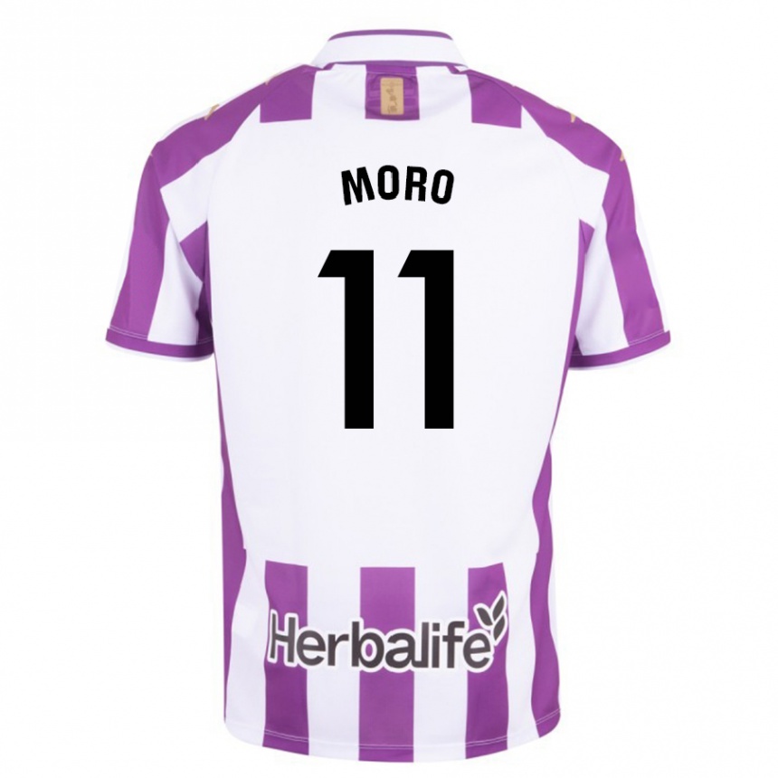 Herren Fußball Raúl Moro #11 Lila Heimtrikot Trikot 2023/24 T-Shirt Luxemburg