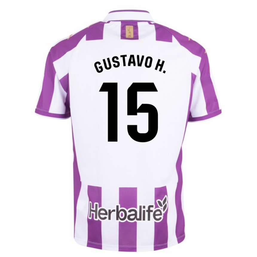 Herren Fußball Gustavo Henrique #15 Lila Heimtrikot Trikot 2023/24 T-Shirt Luxemburg