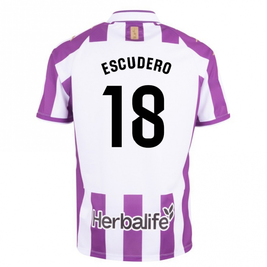 Herren Fußball Sergio Escudero #18 Lila Heimtrikot Trikot 2023/24 T-Shirt Luxemburg