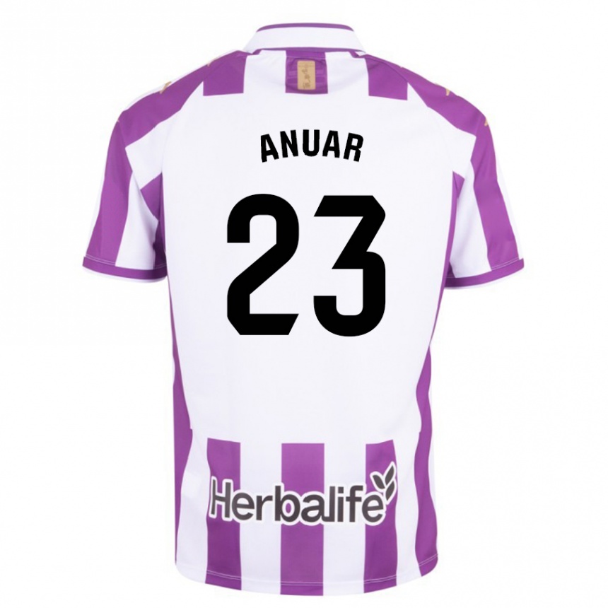 Herren Fußball Anuar #23 Lila Heimtrikot Trikot 2023/24 T-Shirt Luxemburg