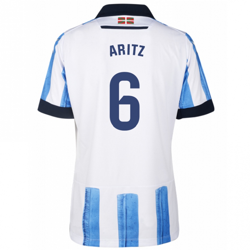 Herren Fußball Aritz Elustondo #6 Blau Weiss Heimtrikot Trikot 2023/24 T-Shirt Luxemburg