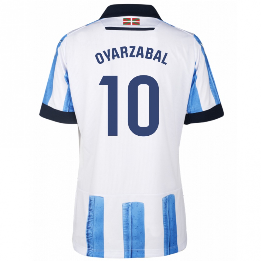 Herren Fußball Mikel Oyarzabal #10 Blau Weiss Heimtrikot Trikot 2023/24 T-Shirt Luxemburg