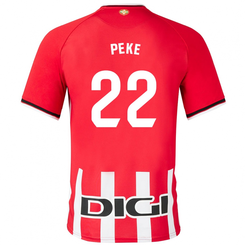 Herren Fußball Ainize Barea Nuñez #22 Rot Heimtrikot Trikot 2023/24 T-Shirt Luxemburg