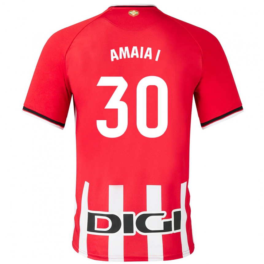 Herren Fußball Amaia Iribarren Arteta #30 Rot Heimtrikot Trikot 2023/24 T-Shirt Luxemburg