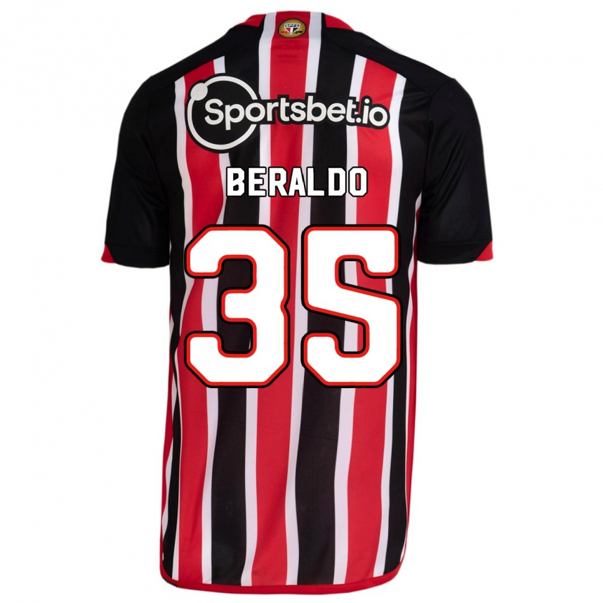 Herren Fußball Lucas Beraldo #35 Blau Rot Auswärtstrikot Trikot 2023/24 T-Shirt Luxemburg