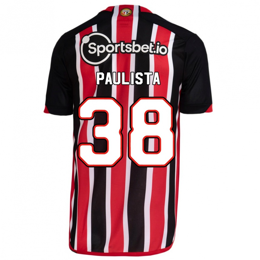 Herren Fußball Caio Paulista #38 Blau Rot Auswärtstrikot Trikot 2023/24 T-Shirt Luxemburg