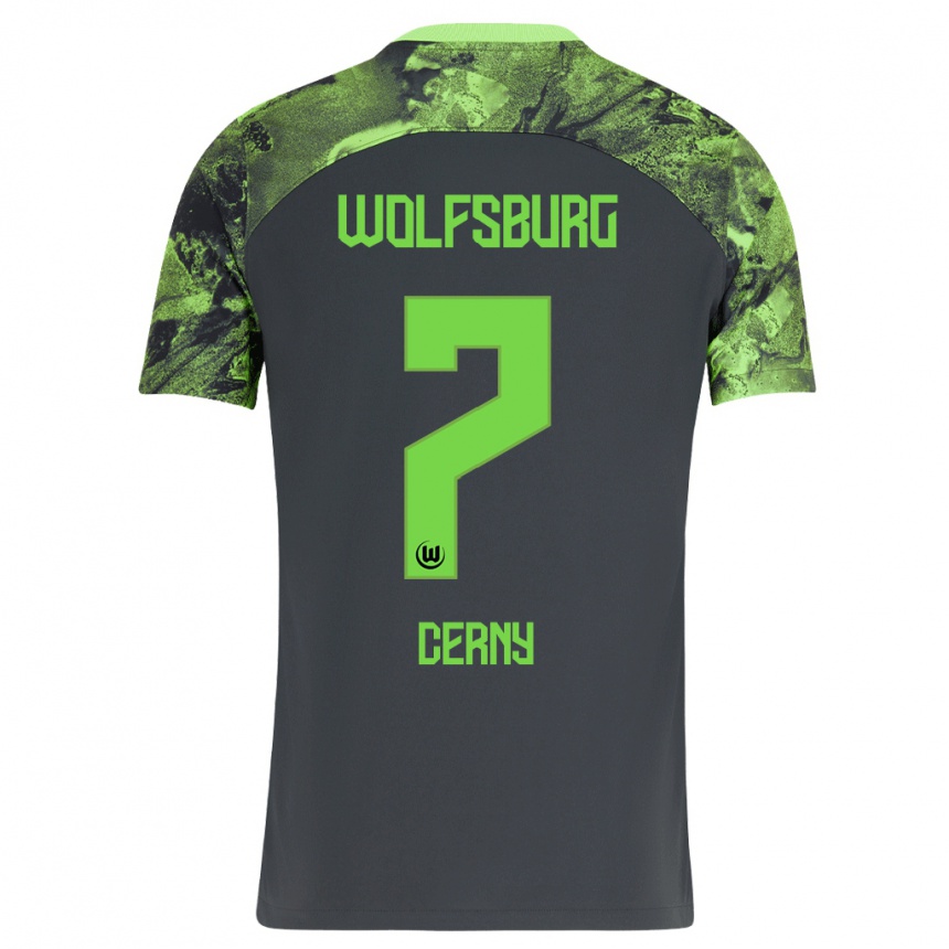 Herren Fußball Vaclav Cerny #7 Dunkelgrau Auswärtstrikot Trikot 2023/24 T-Shirt Luxemburg