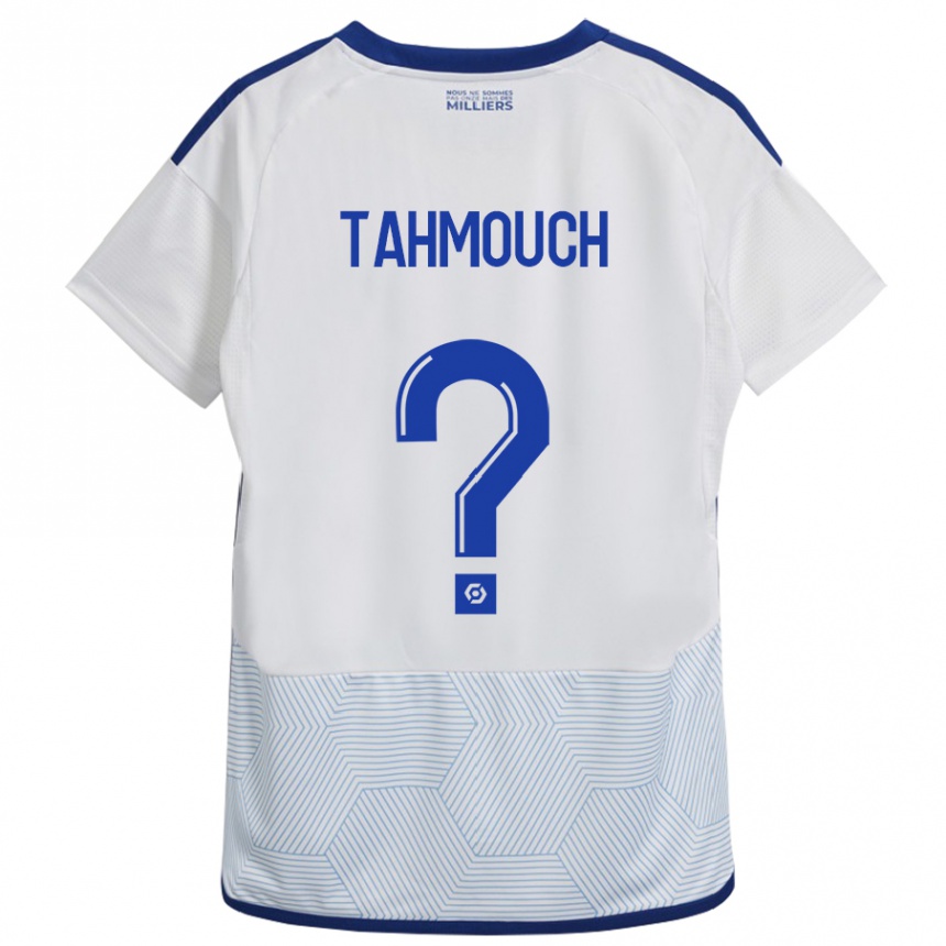 Herren Fußball Mathieu Tahmouch #0 Weiß Auswärtstrikot Trikot 2023/24 T-Shirt Luxemburg