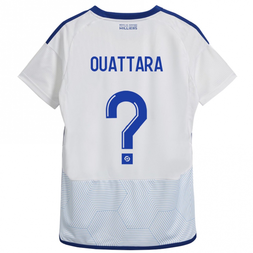 Herren Fußball Abdoul Ouattara #0 Weiß Auswärtstrikot Trikot 2023/24 T-Shirt Luxemburg