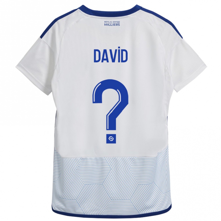 Herren Fußball David #0 Weiß Auswärtstrikot Trikot 2023/24 T-Shirt Luxemburg