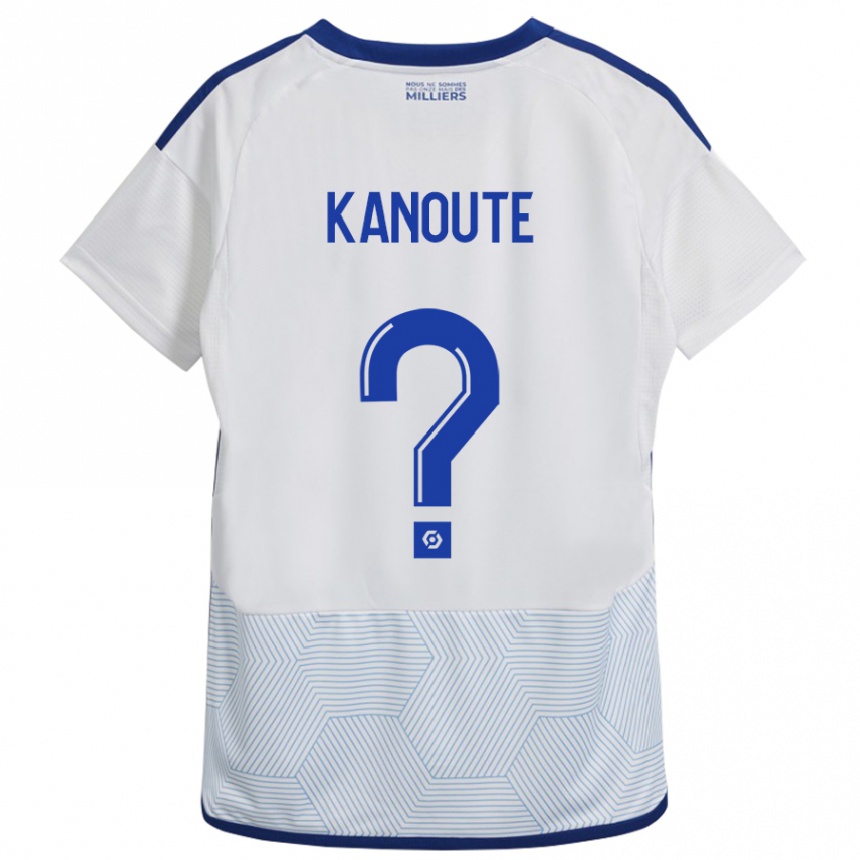 Herren Fußball Mahamadou Kanouté #0 Weiß Auswärtstrikot Trikot 2023/24 T-Shirt Luxemburg