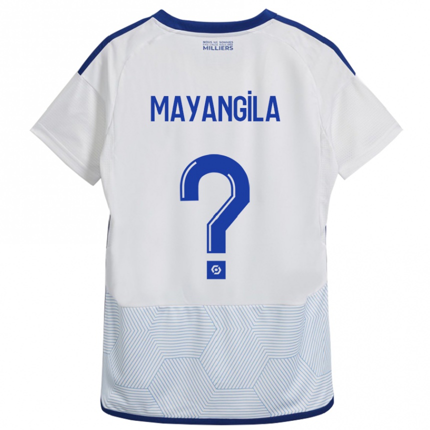 Herren Fußball Ryan Tutu Mayangila #0 Weiß Auswärtstrikot Trikot 2023/24 T-Shirt Luxemburg