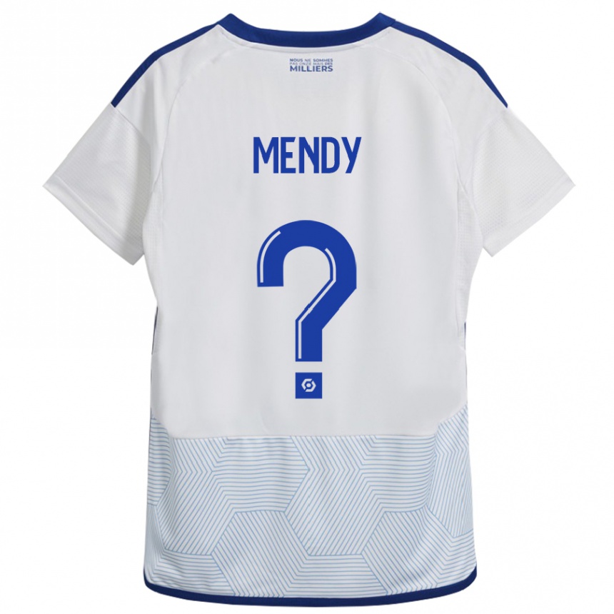 Herren Fußball François Mendy #0 Weiß Auswärtstrikot Trikot 2023/24 T-Shirt Luxemburg