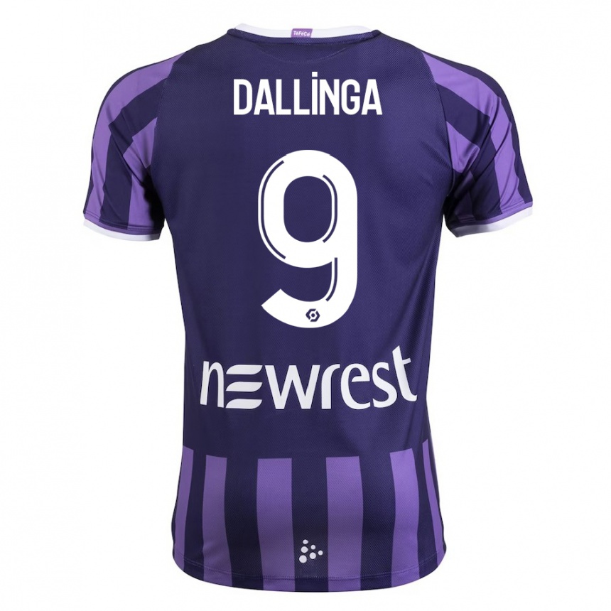 Herren Fußball Thijs Dallinga #9 Lila Auswärtstrikot Trikot 2023/24 T-Shirt Luxemburg