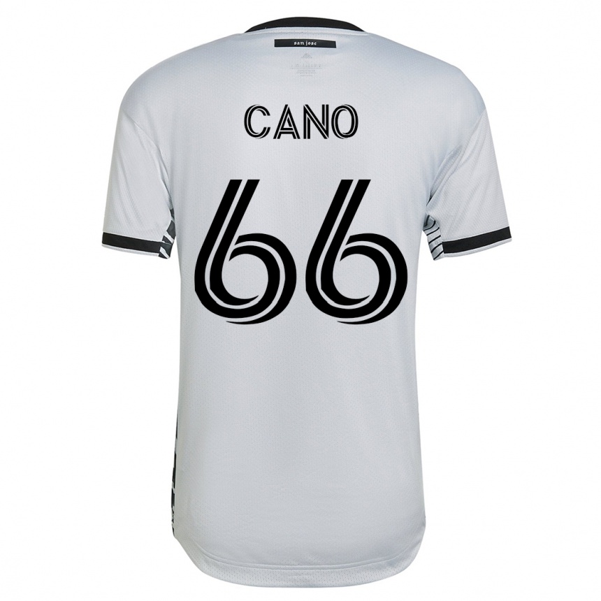 Herren Fußball Alejandro Cano #66 Weiß Auswärtstrikot Trikot 2023/24 T-Shirt Luxemburg