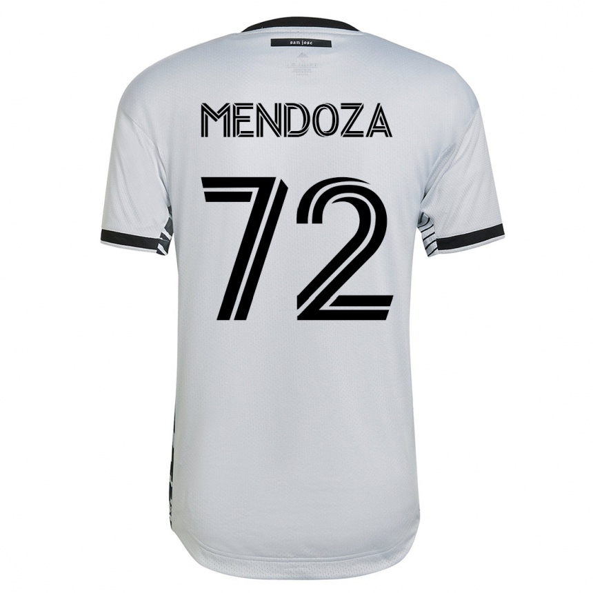 Herren Fußball Edwyn Mendoza #72 Weiß Auswärtstrikot Trikot 2023/24 T-Shirt Luxemburg