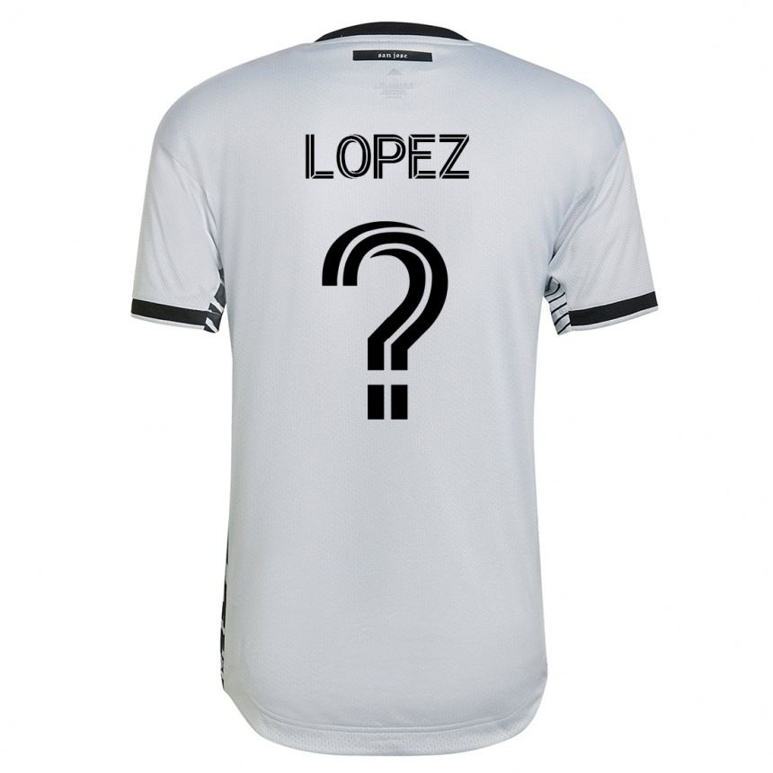 Herren Fußball Mateo Lopez #0 Weiß Auswärtstrikot Trikot 2023/24 T-Shirt Luxemburg