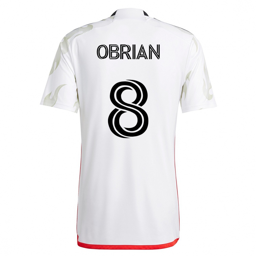 Herren Fußball Jáder Obrian #8 Weiß Auswärtstrikot Trikot 2023/24 T-Shirt Luxemburg