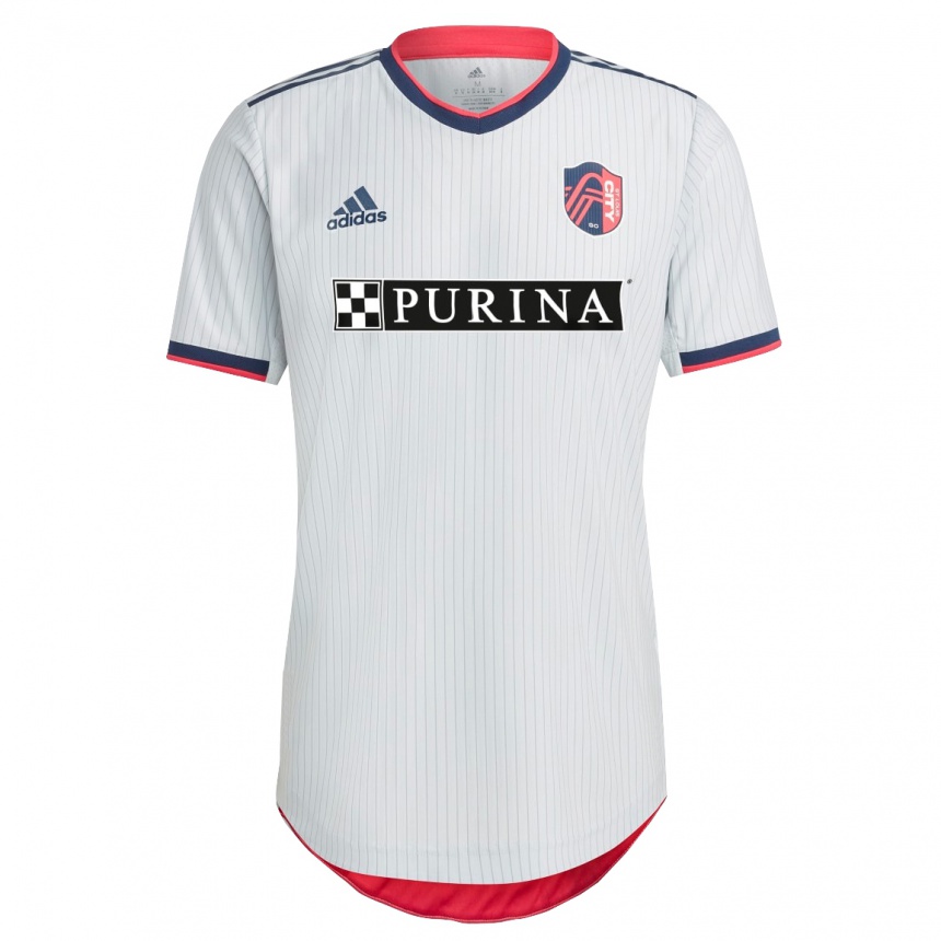 Herren Fußball Joakim Nilsson #4 Weiß Auswärtstrikot Trikot 2023/24 T-Shirt Luxemburg