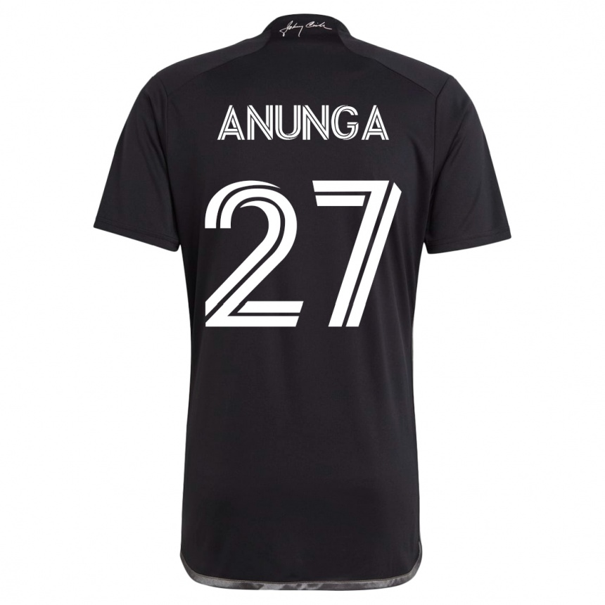 Herren Fußball Tah Anunga #27 Schwarz Auswärtstrikot Trikot 2023/24 T-Shirt Luxemburg